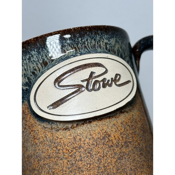 Sunset Hill Stoneware Mug Stowe Mercantile Vermont Drip Glaze Coffee Cup Pottery - Picture 3 of 9